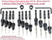 Countersink Drill Bit Set 4 Pc #4 (7/64"), 4 Pc #6 (9/64"), 4Pc #8 (11/64") with Tapered Drill Bits, Depth Stop and Storage Container