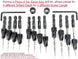 Countersink Drill Bit Set 4 Pc #4 (7/64"), 4 Pc #6 (9/64"), 4Pc #8 (11/64") with Tapered Drill Bits, Depth Stop and Storage Container