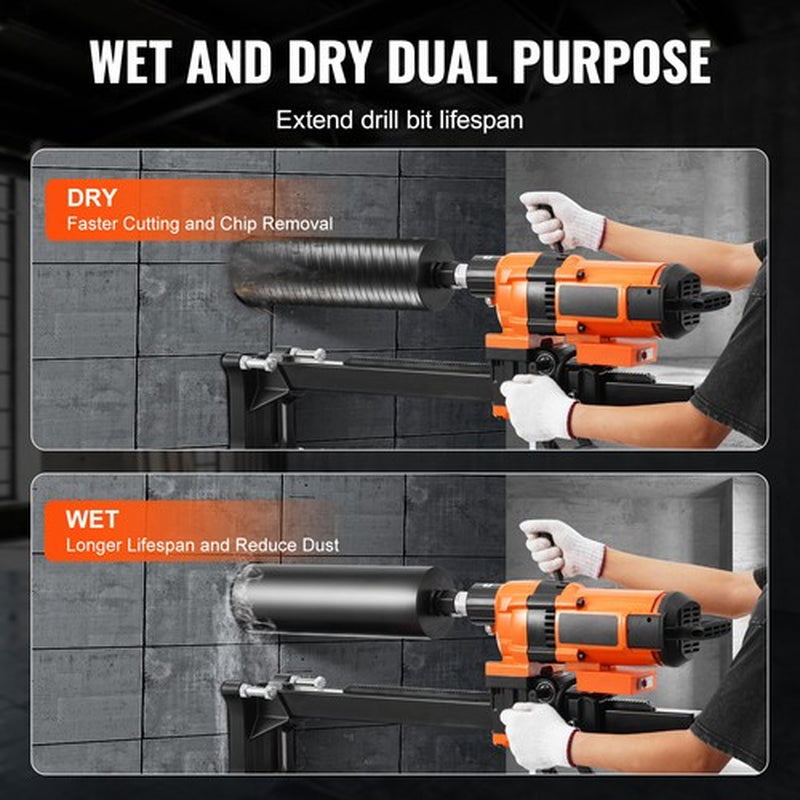 Core Drill Machine 0.8-11.8In Dia 3500W 570RPM Diamond Core Drill Rig with Stand