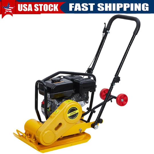7HP Plate Compactor Rammer 22"X16" ,212CC Vibratory Compaction Tamper 5600 VPM