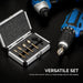 10218A Countersink Drill Bit Set for Wood and Metal, 1/4” Tri-Flat Shank, 5 Piece Countersink Bits, M2 High Speed Steel