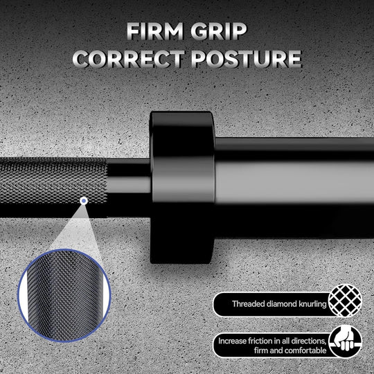 7FT Olympic Barbell Bar 45LB Powerlifting 700LB Capacity Weightlifting Bar