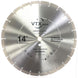 (5 Pack)  VSS 14 Inch Dry or Wet Cutting General Purpose Power Saw Segmented Diamond Blades for Concrete Stone Brick Masonry (14" (5 Pcs))